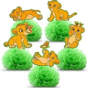 Green and Orange Centerpieces for Party Supplies